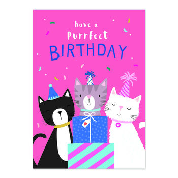 Cute Cats Birthday Card, 2 of 3