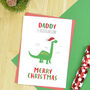 Daddy Dinosaur Christmas Card, thumbnail 1 of 2