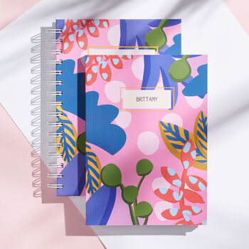 Personalised Abstract Floral Notebook, 2 of 6