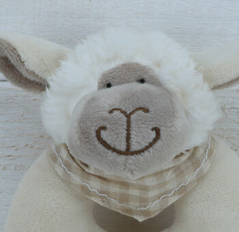 Sheep Personalised Rattle, From Birth, Gift Boxed, 6 of 6