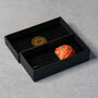Coral Orange Wedding Tie Set And Socks Groomsmen Gift, thumbnail 7 of 7