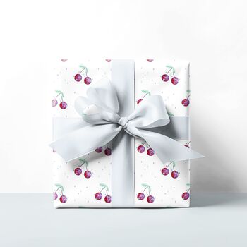 Premium Quality Disco Cherries Gift Wrapping Paper, 8 of 8