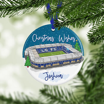 Personalised Leicester City Bauble, King Power Stadium, 2 of 4