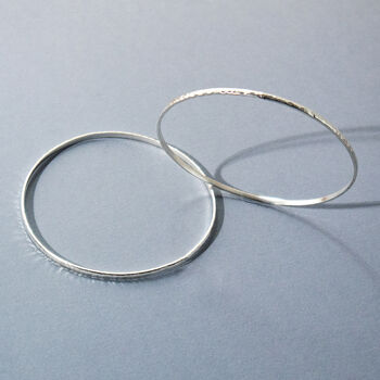 Sterling Silver Hammered Bangle, 3 of 8