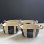 Handmade Stripy Stoneware Dish For Serving Or Baking, thumbnail 1 of 12