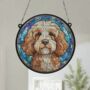 Cockapoo Stained Glass Effect Suncatcher, thumbnail 6 of 6