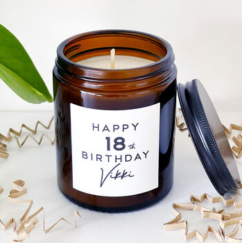 Personalised 18th Birthday Soy Wax Candle Gift Choice Of Fragrance, 4 of 10