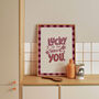 Lucky To Have You Print, Bedroom Art, Living Room Print, thumbnail 3 of 11