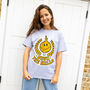 Deck The Halls Women's Christmas T Shirt In Grey, thumbnail 2 of 4