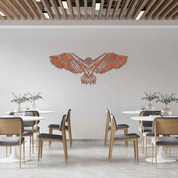 Geometric Eagle Metal Wall Art Modern Home Decor, 8 of 12
