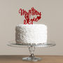 Mr And Mrs Script Cake Topper With Heart Detailing, thumbnail 2 of 3