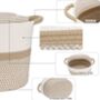 Khaki Storage Basket Collapsible Laundry Hamper, thumbnail 3 of 5