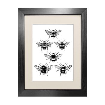 'British Bees' Fine Art Print, 5 of 6
