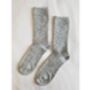 Light Grey Marl Snow Socks, thumbnail 3 of 6