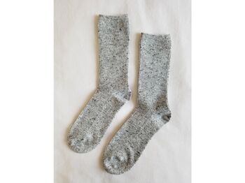 Light Grey Marl Snow Socks, 3 of 6