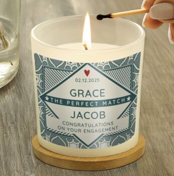 Personalised The Perfect Match Scented Jar Candle, 3 of 5