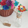 Leather Anniversary Flower In Glass Wine Carafe, thumbnail 1 of 7