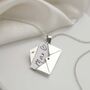 Sterling Silver Love Letter Envelope Necklace, thumbnail 3 of 7