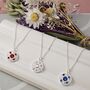 Birthstone Hugs And Kisses Charm Necklace, thumbnail 4 of 12