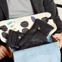 Personalised Men's Black Leather Gloves With Clasp Detail, thumbnail 5 of 7