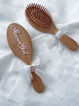 Flower Girl Wooden Hairbrush, 2 of 2
