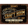 Personalised Craft Room Vintage Tin Sign, thumbnail 2 of 2