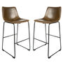 Dexter Chesnut Brown Set Of Kitchen Two Bar Stools, thumbnail 1 of 12