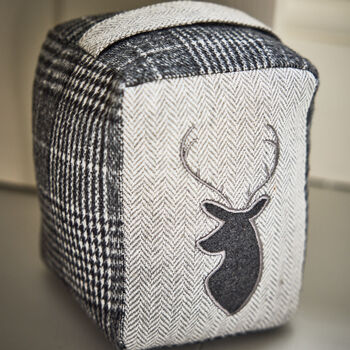 Grey Tweed Stag Doorstop And Draught Excluder, 4 of 7