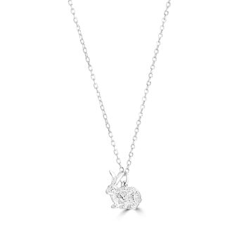 Personalised Sterling Silver Rabbit Necklace, 2 of 8