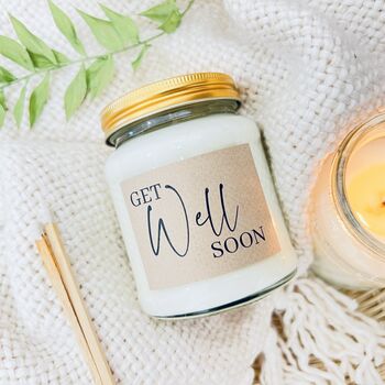 Get Well Soon Scented Soy Candle And Dried Flower Gift, 2 of 6