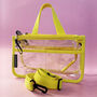Clear Bag Organiser Neon Yellow Stadium Cross Body Bag, thumbnail 1 of 6