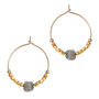 14ct Gold Filled And Vermeil Labradorite Hoops, thumbnail 2 of 11