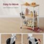 Kitchen Trolley Shelf Rolling Microwave Stand, thumbnail 4 of 6