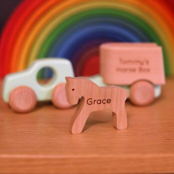Personalised Wooden Car And Horse, 4 of 9