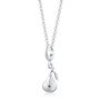 Pear Charm Necklace, Sterling Silver Or Gold Plated, thumbnail 3 of 10