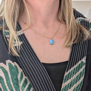 The Rectangle Labradorite Necklace, 2 of 11