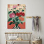 Pink Flower Abstract Vase Art Print, thumbnail 2 of 4