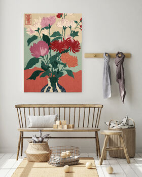 Pink Flower Abstract Vase Art Print, 2 of 4