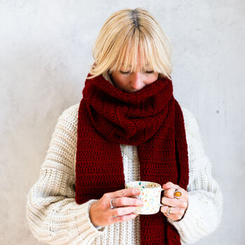 Make Your Own Chunky Long Winter Scarf Printable Guide, 2 of 5