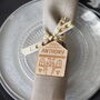 Personalised Christmas House Wooden Table Place Setting, thumbnail 2 of 4