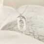 Skinny Dog Tag Personalised St Christopher Necklace, thumbnail 8 of 11
