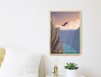 Go Base Jumping Travel Poster Art Print, 3 of 8