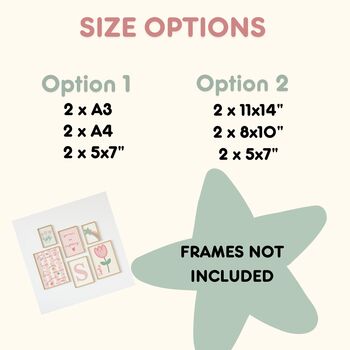 Girls Personalised Affirmation Wall Print Set, 8 of 8