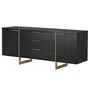 Morcott Storm Three Drawer Two Door Sideboard, thumbnail 1 of 2