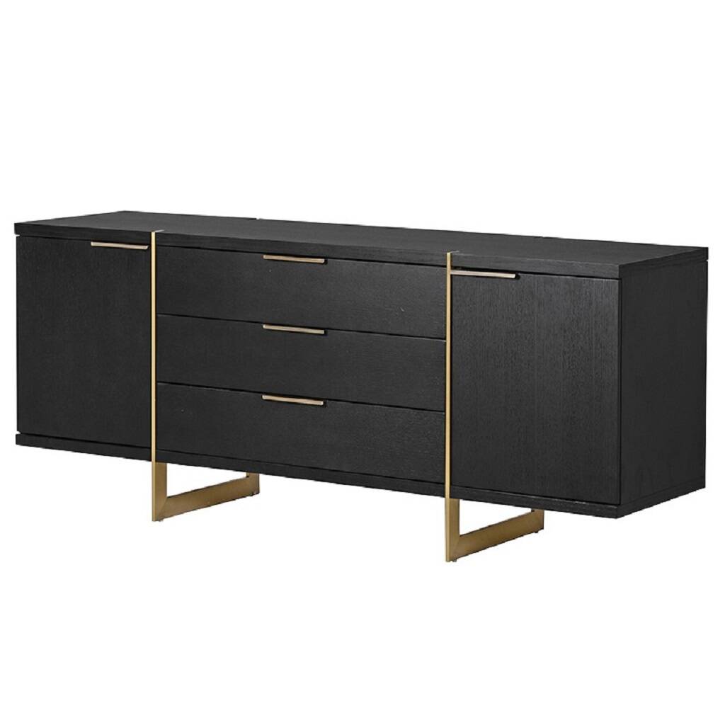 Morcott Storm Three Drawer Two Door Sideboard, 1 of 2