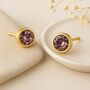 Gold Plated Sterling Silver June Birthstone Stud Earrings, thumbnail 2 of 6