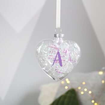Initial Filled Glass Christmas Bauble, 2 of 9