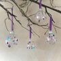 Set Of Six Purple And Pink Baubles Purple Christmas Decor, thumbnail 4 of 6