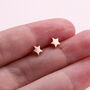 'Best Things Are Friends' Sterling Silver Star Earrings, thumbnail 9 of 11