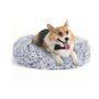 70cm Grey Soft Plush Donut Dog Cat Bed Cushion, thumbnail 2 of 7